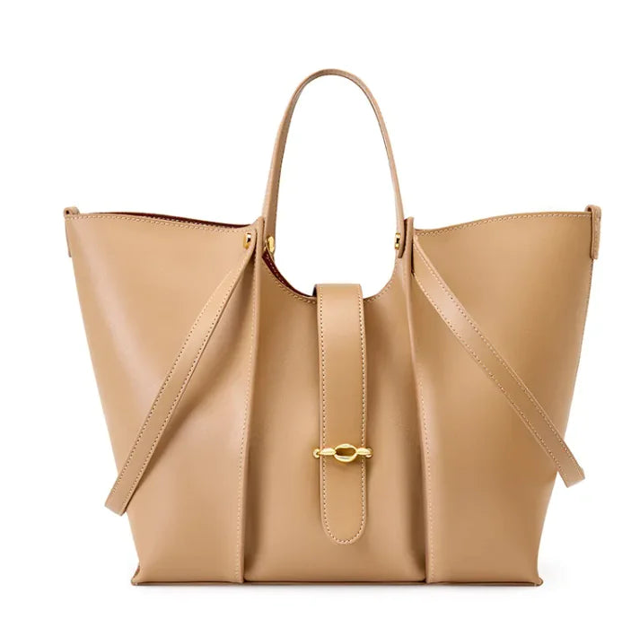 Premium Cowhide Leather Tote Bag – Elegant & Everyday Ready