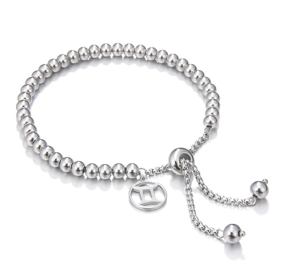 Vintage Zodiac Constellation Bracelet – Stainless Steel, 12 Signs