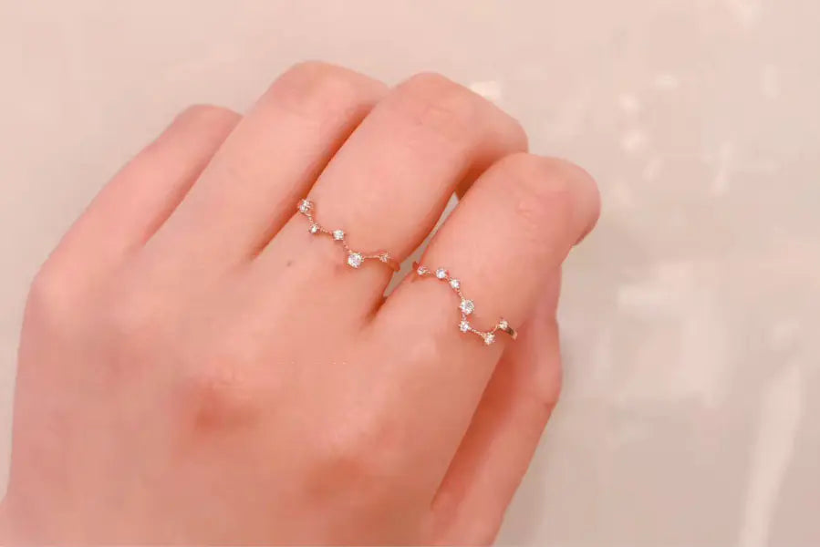 Gold-Plated S925 “Constellation” Ring – Sizes US 5·6·7·8 (EU 49·52·55·57)