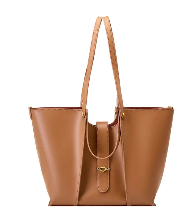 Premium Cowhide Leather Tote Bag – Elegant & Everyday Ready