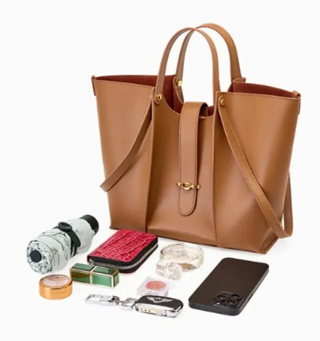 Premium Cowhide Leather Tote Bag – Elegant & Everyday Ready